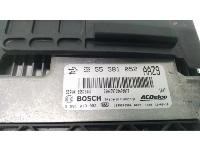 Řídící jednotka 55581052, 0281018082   Opel Astra J 2011