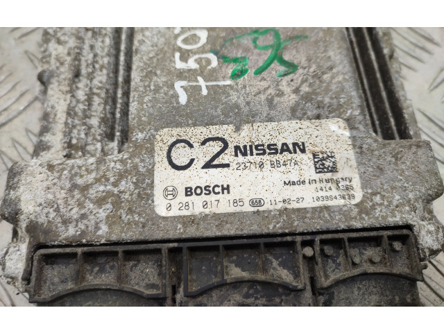 Řídící jednotka 23710BB47A, 0281017185   Nissan Qashqai 2007