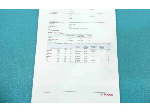 Vstřikovač 0445117020, IMPRK1265340   Volkswagen Touareg I     
