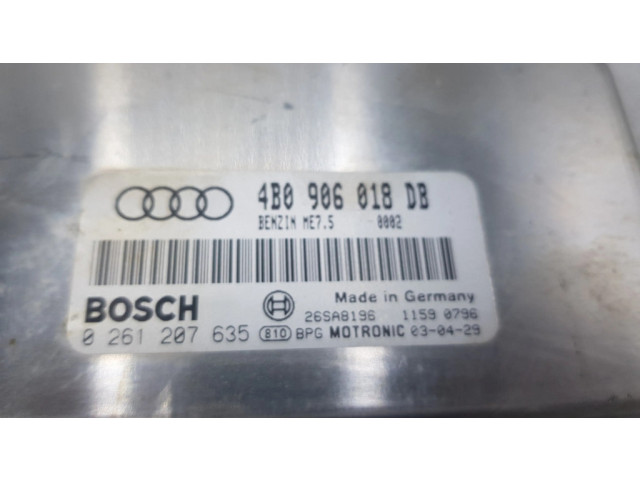 Řídící jednotka 4B0906018DB, 0261207635   Audi A4 S4 B5 8D 2000