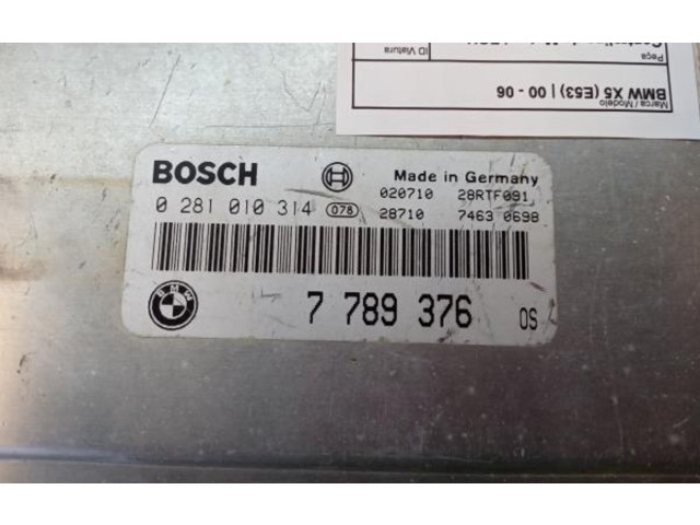 Řídící jednotka 0281010314, 28RTF091   BMW X5 E53 2002