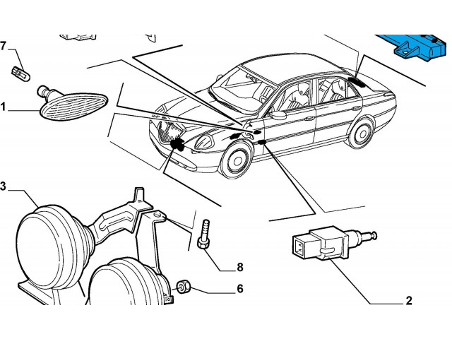 Дополнительный стоп сигнал Lancia Thesis 735386524 