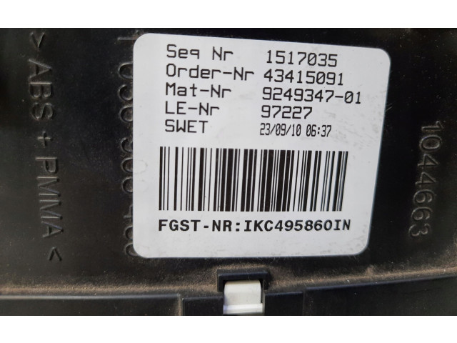 Přístrojová deska  BMW 5 GT F07 2010 9249347, 9220862  