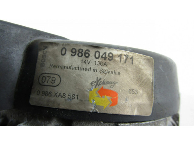 Генератор 0986049171   Mazda Tribute 1.6     