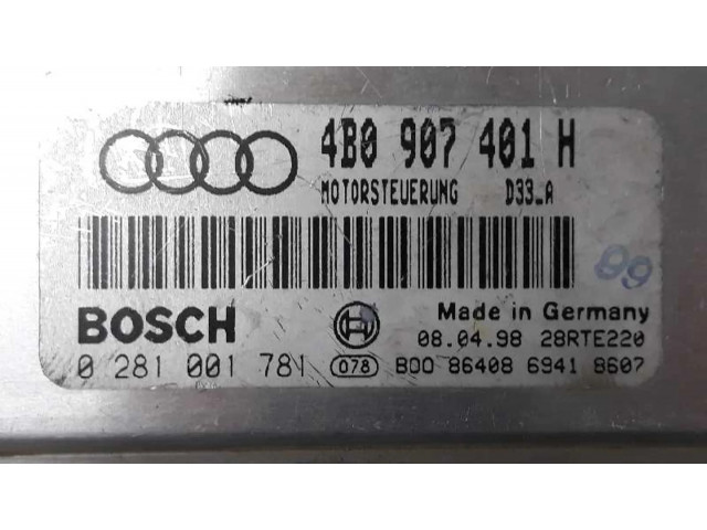 Блок управления двигателя 4B0907401H, D33A   Audi A6 S6 C5 4B