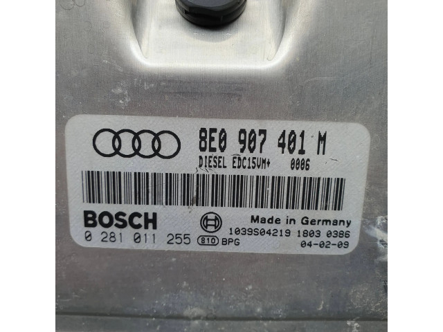 Блок управления двигателя 8E0907401M, 0281011255   Audi A6 S6 C5 4B