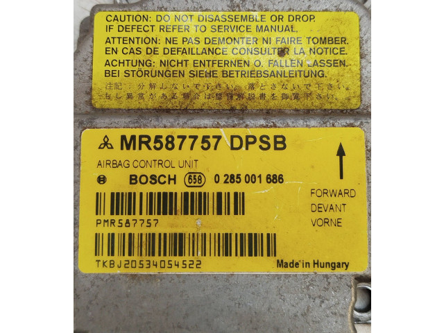 Блок управления надувных подушек MR587757, 0285001686   Mitsubishi Colt