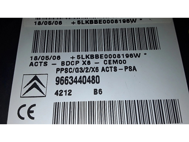 Блок подушек безопасности 9663440480   Citroen C6