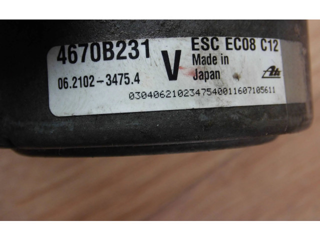 Jednotka ABS 4670B231, 06210973803   Mitsubishi Outlander 2013