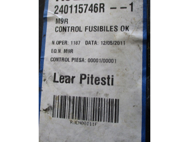   Pojistková skříňka 240115746R   Renault Laguna III 2007