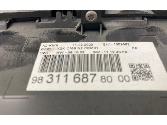 Přístrojová deska  Peugeot Expert 2020 9837473080, 9831168780  