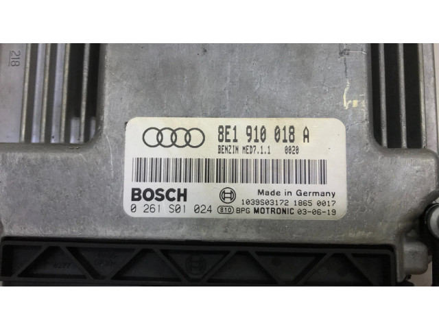 Комплект блоков управления 8E1910018A, 0261S01024   Audi A4 S4 B6 8E 8H