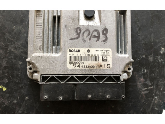 Řídící jednotka 0281012149, 0281012149   Fiat Croma 2007