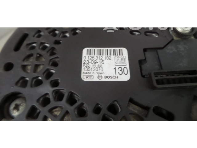Генератор 13513070, 0126312006   Vauxhall Astra K      