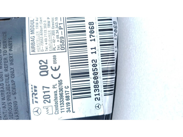 Подушка безопасности в сиденье A2138600502   Mercedes-Benz GLC X253 C253