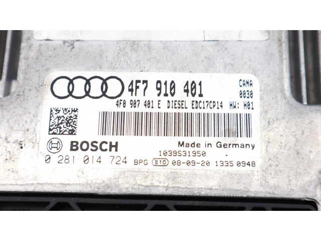 Блок управления двигателя 4F0907401E, 0281014724   Audi A6 S6 C6 4F