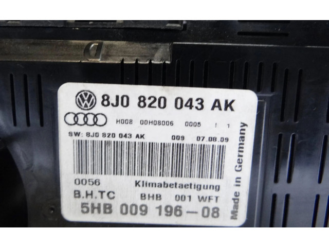 Блок управления климат-контролем 8J0820043AK   Audi TT TTS Mk2
