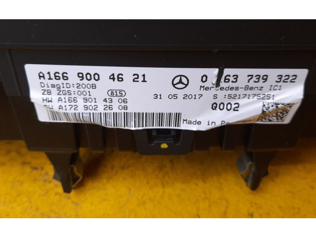 Přístrojová deska  Mercedes-Benz GLE AMG (W166 - C292) 2016 A1669004621  