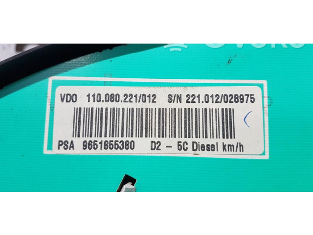 Přístrojová deska  Peugeot 207 CC  9651855380  