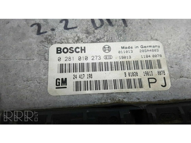 Блок управления двигателя 0281010273, 24417198   Opel Omega B2