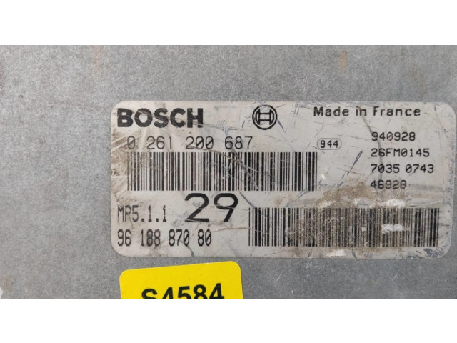Řídící jednotka 9618887080, S4584   Peugeot 605 1996