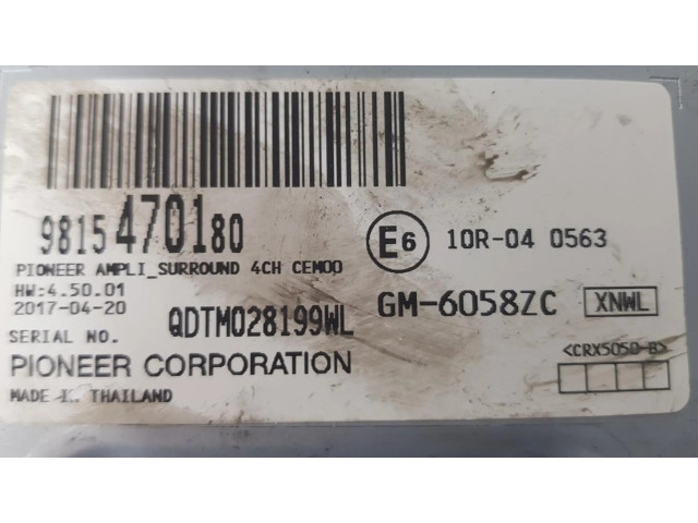 Блок управления 9815470180   Citroen SpaceTourer M