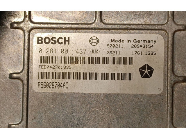 Блок управления двигателя 56028704AC, 0281001437BOSCH   Jeep Grand Cherokee