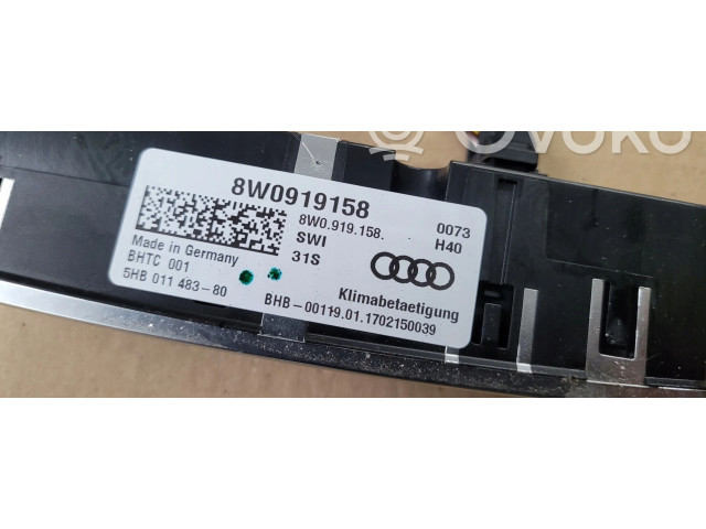 Блок управления климат-контролем 8W0919158   Audi A5