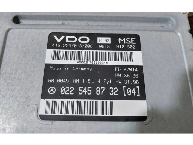 Řídící jednotka 0225458732, 412229018006   Mercedes-Benz C W202 1998