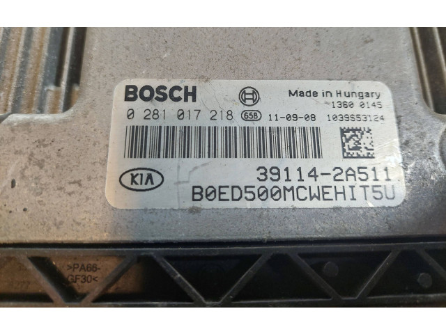 Řídící jednotka 0281017218, 39114-2A511   KIA Ceed 2007