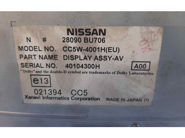 Дисплей    28090BU706   Nissan Almera Tino