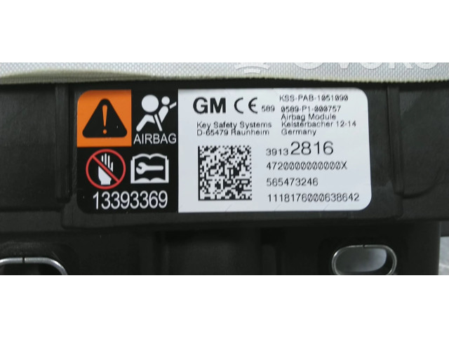 Подушка безопасности пассажира 39132816, 13499663   Vauxhall Astra K