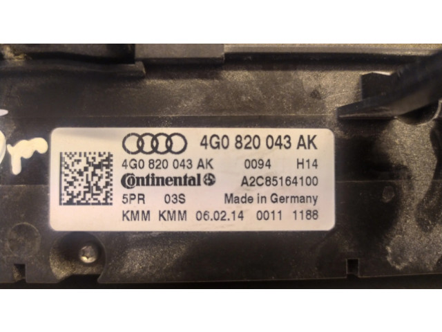 Блок управления климат-контролем 4G0820043AK   Audi A6 Allroad C7