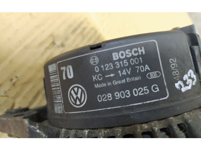 Генератор 0123315001, 028903025G   Volkswagen Golf III 1.8     
