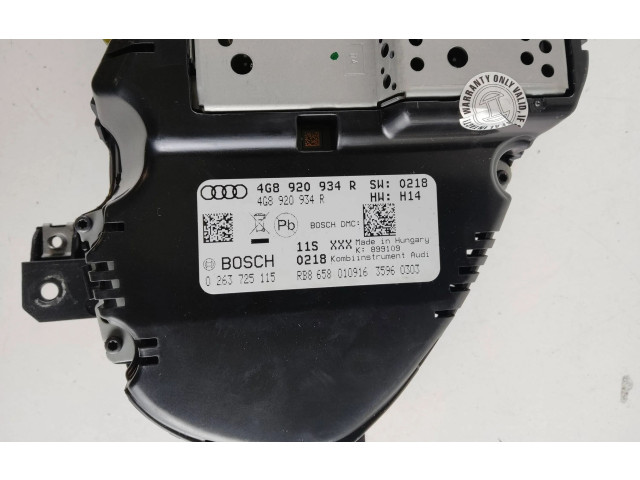 Панель приборов 4G8920934R, 0263725115   Audi A6 S6 C7 4G       