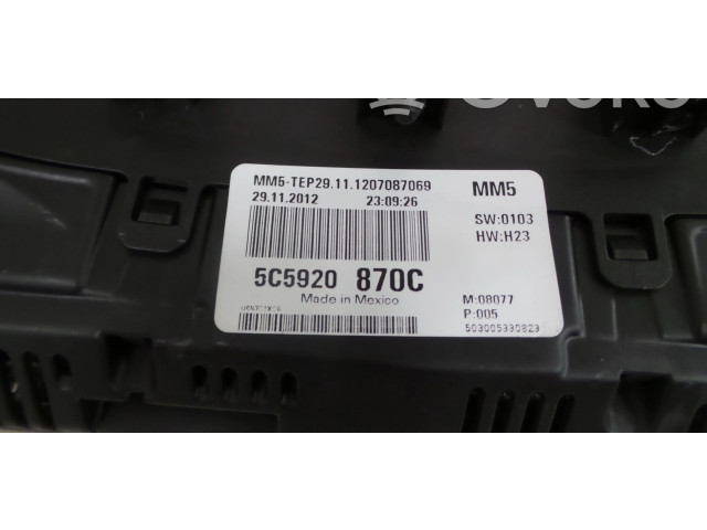 Přístrojová deska  Volkswagen Beetle A5 2013 5C5920870C  