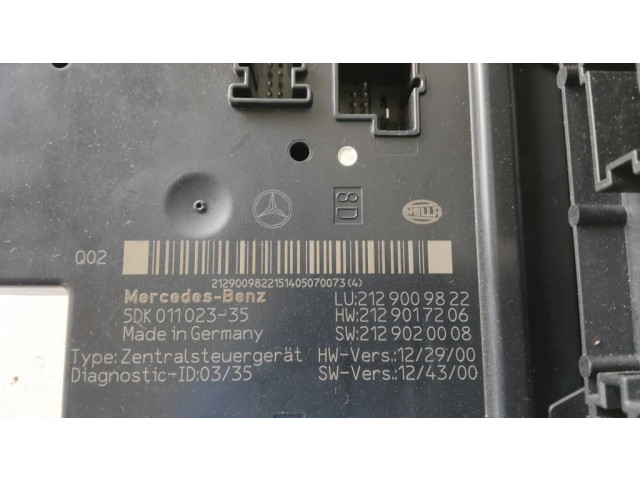   Pojistková skříňka 2129009822, 2129017206   Mercedes-Benz E W212 2014