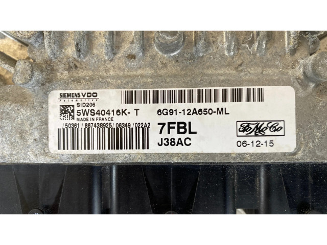 Řídící jednotka 6G9112A650ML, 5WS40416KT   Ford S-MAX 2007
