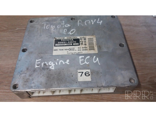 Řídící jednotka 8966182670, 2110007660   Toyota RAV 4 (XA20) 2002