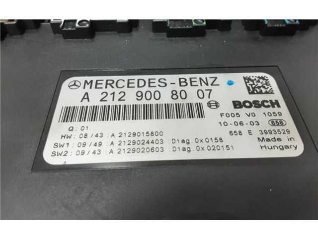   Pojistková skříňka A2129008007, A2129008007   Mercedes-Benz C W204 2010