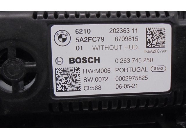 Přístrojová deska  BMW 3 G20 G21 2021 62105A2FC79, 0263745250  