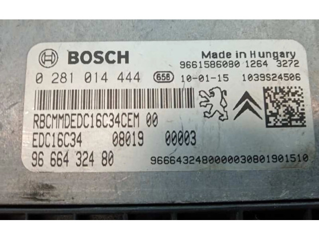 Řídící jednotka 9666432480, 0281014444   Peugeot Bipper 2010