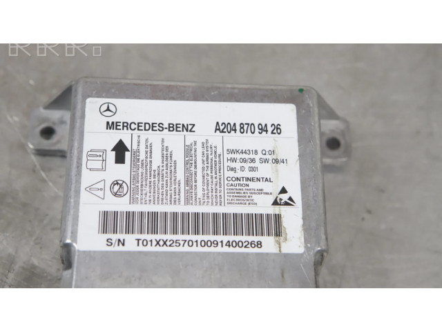 Блок подушек безопасности A2048709426   Mercedes-Benz C W204