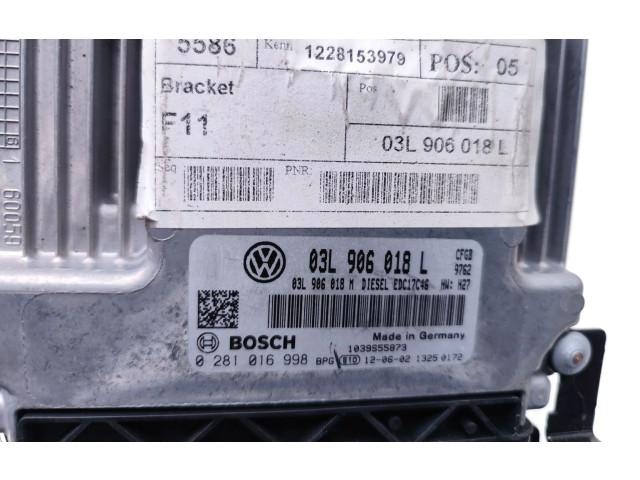 Блок управления двигателя 03L906018L, 0281016998   Seat Alhambra (Mk2)