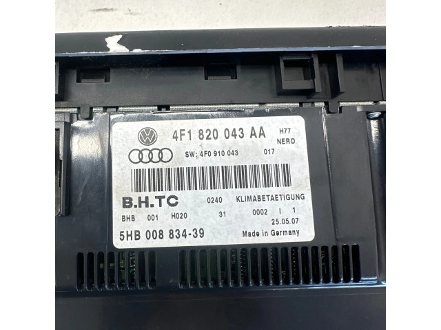 Блок управления климат-контролем 4F1820043AA, 5HB00883439   Audi A6 S6 C6 4F