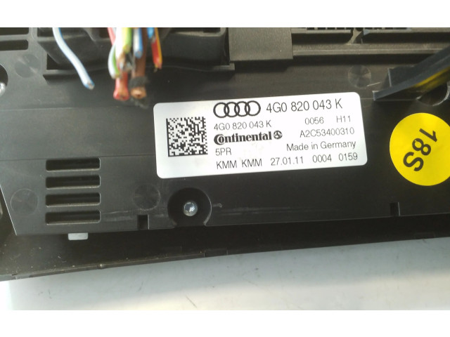 Блок управления климат-контролем 4G0820043K   Audi A6 S6 C7 4G