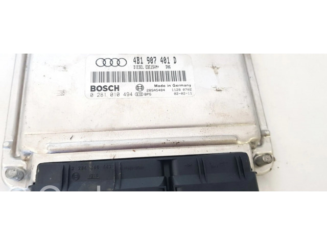 Блок управления двигателя 4b1907401d, 0281010494   Audi A6 S6 C5 4B