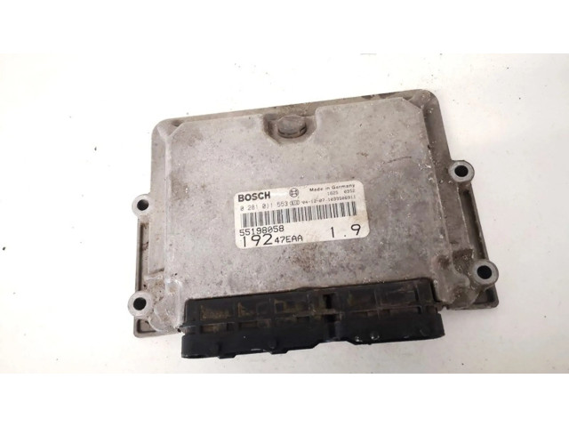Блок управления двигателя 0281011553, 55198058   Fiat Stilo