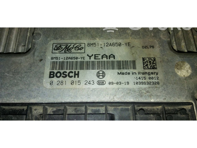 Блок управления двигателем Блок управления 8M5112A650YE, 0281015243   Ford Galaxy