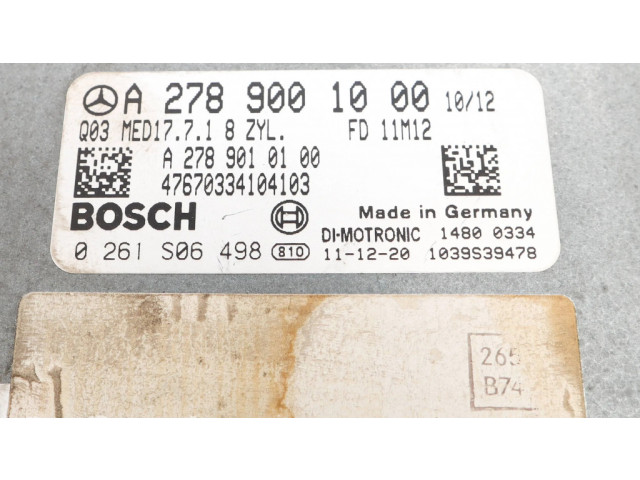 Řídící jednotka A2789001000, 0261S06498   Mercedes-Benz S W221 2012